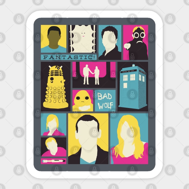 The Ninth Doctor Sticker by William Henry Design